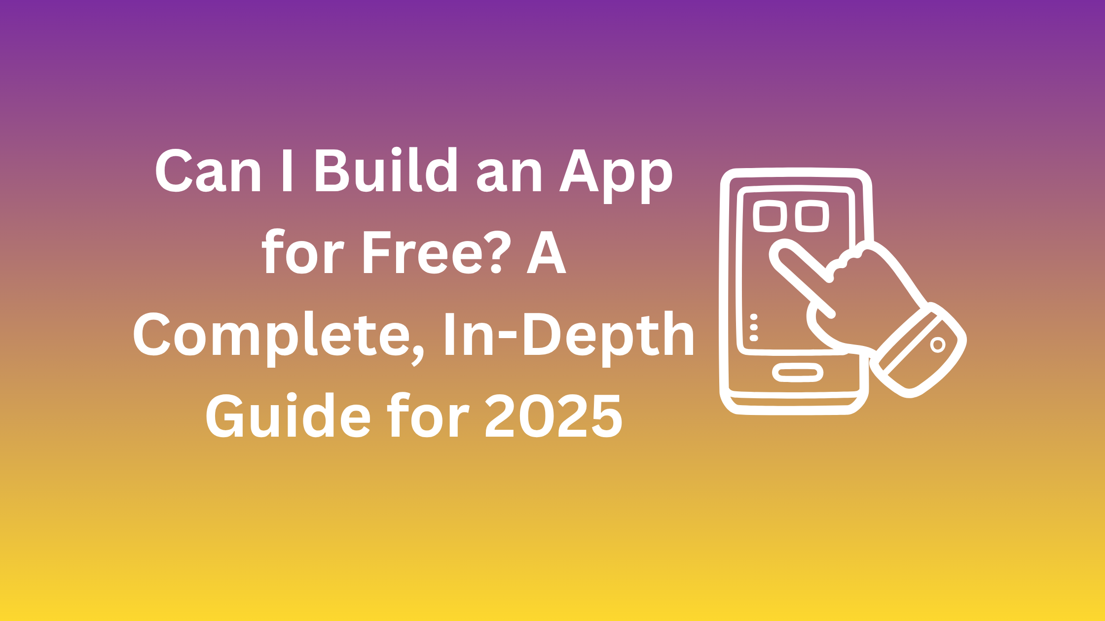 Can I Build an App for Free?